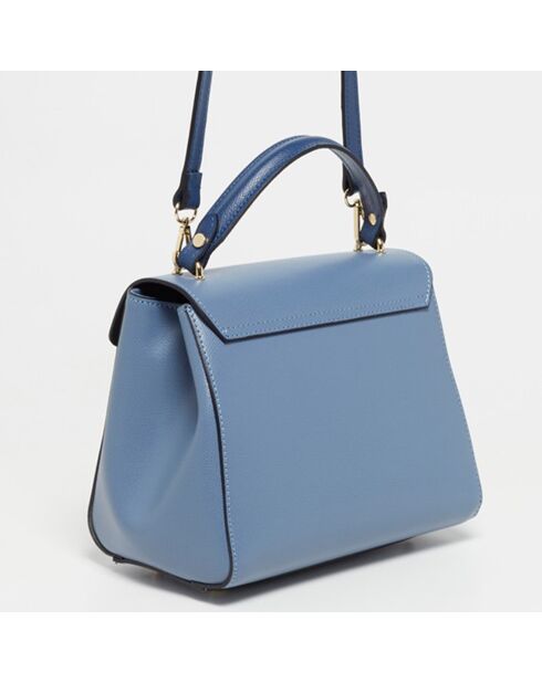 Sac à main en Cuir Tia bleu clair -  28x22x11 cm