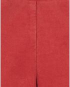 Pantalon aspect Velours Paolo rouge