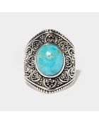 Bague Achite en Argent massif & Turquoise 2.55 ct