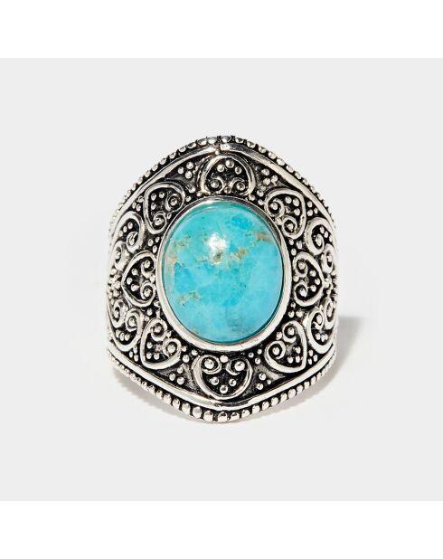 Bague Achite en Argent massif & Turquoise 2.55 ct