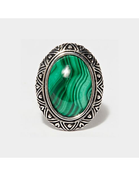 Ring aus 8,1 Karat Chichen Sterlingsilber und Malachit