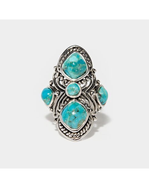 Bague Luna en Argent massif & Turquoise 4.9 ct