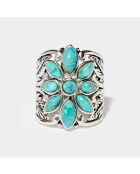 Bague Tunche en Argent massif & Turquoise 2.2 ct