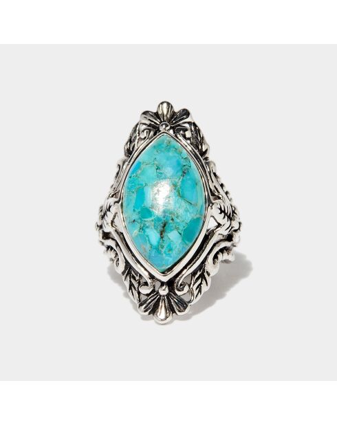 Bague Xun en Argent massif & Turquoise 6.3 ct