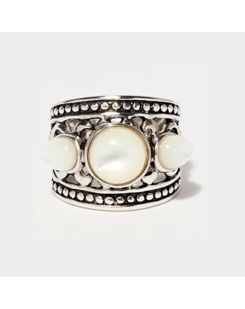 Kolo Ring aus Sterlingsilber und Perlmutt 5,8 ct