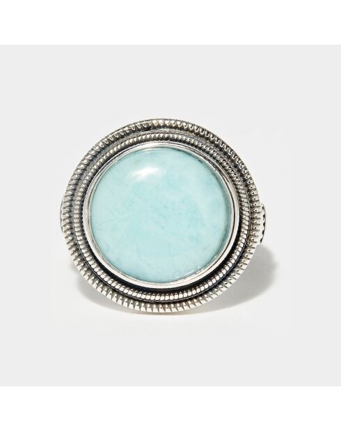 Bague Erukaniyúrore en Argent massif & Larimar 4.66 ct