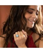 Bague Erukaniyúrore en Argent massif & Larimar 4.66 ct