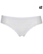 2 Culottes Elena en dentelle blanches