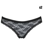 2 Culottes Elena en dentelle noires