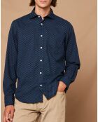 Chemise Regular Paul Imprimé indien marine/bleu