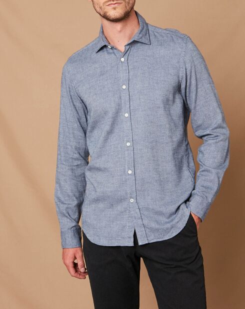 Chemise Slim Sammy bleu/gris clair