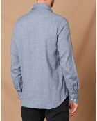 Chemise Slim Sammy bleu/gris clair