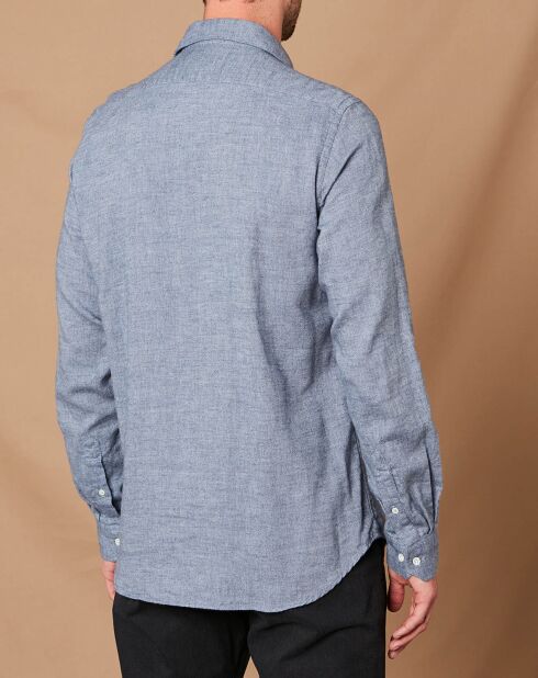 Chemise Slim Sammy bleu/gris clair