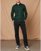 Chemise Slim Sammy vert/marine