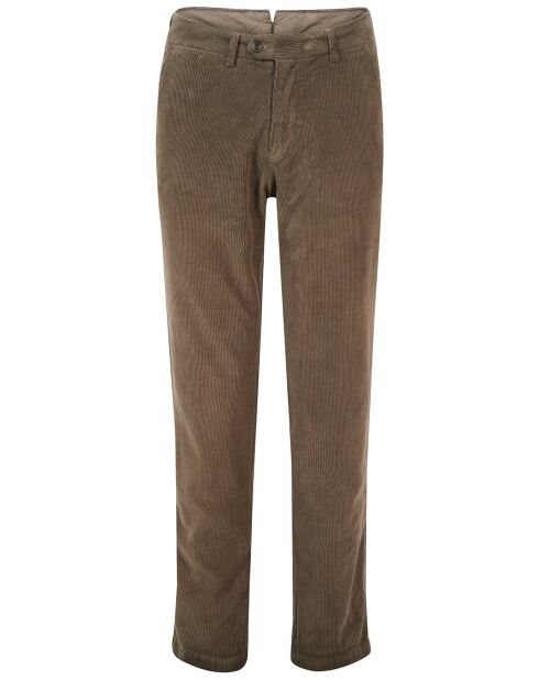 Pantalon en velours côtelé Tobby vert olive