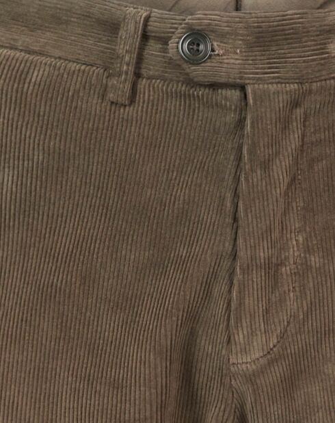 Pantalon en velours côtelé Tobby vert olive