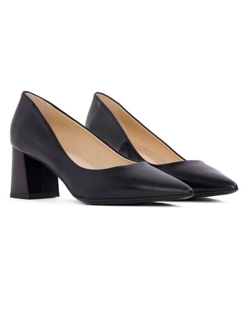 Escarpins en Cuir June noirs - Talon 6.5 cm