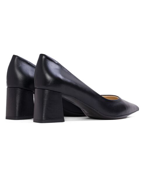 Escarpins en Cuir June noirs - Talon 6.5 cm