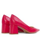 Dumps in pelle gialla rossa/rosa - tacco 6,5 cm