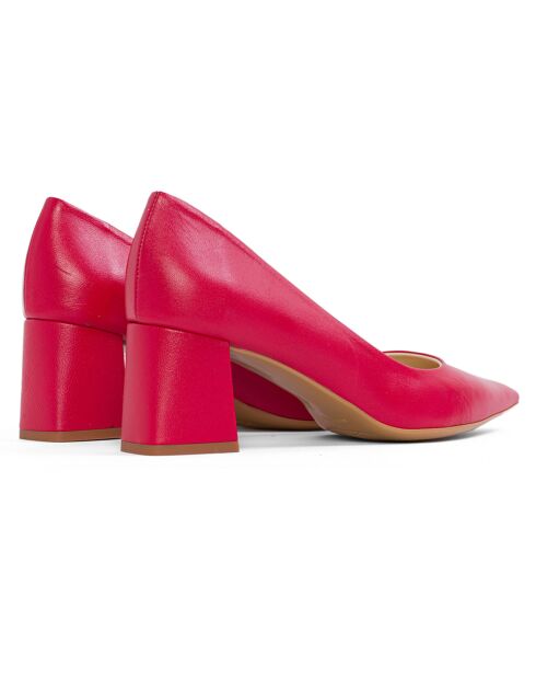 Dumps in pelle gialla rossa/rosa - tacco 6,5 cm