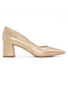 Escarpins en Cuir June dorés - Talon 6 cm