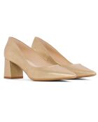 Escarpins en Cuir June dorés - Talon 6 cm