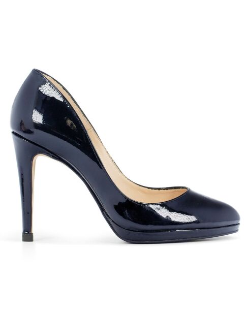 Navyblaue Lederpumps Kate - 10 cm Absatz