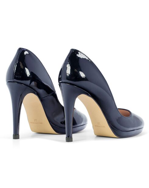 Navyblaue Lederpumps Kate - 10 cm Absatz