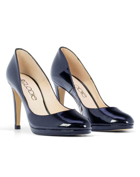Navyblaue Lederpumps Kate - 10 cm Absatz