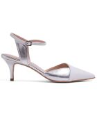 Pumps Anne in pelle bianca in velluto - tacco 5 cm