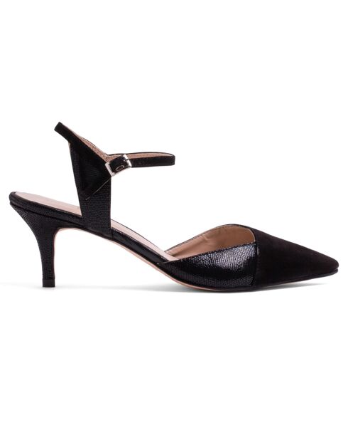 Zapatos de tacón Anne de terciopelo negro - Tacón de 5 cm