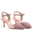 Zapatos de tacón Anne Nudes de piel aterciopelada, tacón de 5 cm