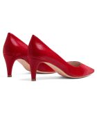 Escarpins en Cuir Nicole rouges - Talon 6.5 cm