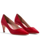 Escarpins en Cuir Nicole rouges - Talon 6.5 cm
