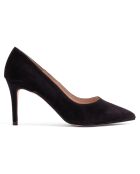 Schwarze Pumps Alia aus Veloursleder - 8,5 cm Absatz