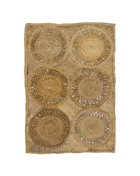 Tapis en jute jerico beige - 150x220 cm