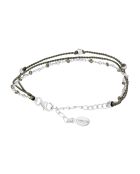 Bracelet Multi Rangs en Argent & Pyrite