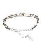 Bracelet Multi Rangs en Argent & Quartz fumé