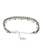 Bracelet Multi Rangs en Argent & Pyrite