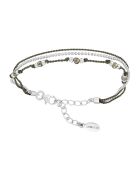 Bracelet Multi Rangs en Argent & Pyrite