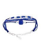 Bracelet Multi Rangs en Argent & Calcédoine bleue