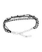 Bracelet Multi en Argent & Onyx noir