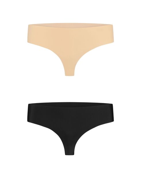 2 Strings invisibles noir/beige