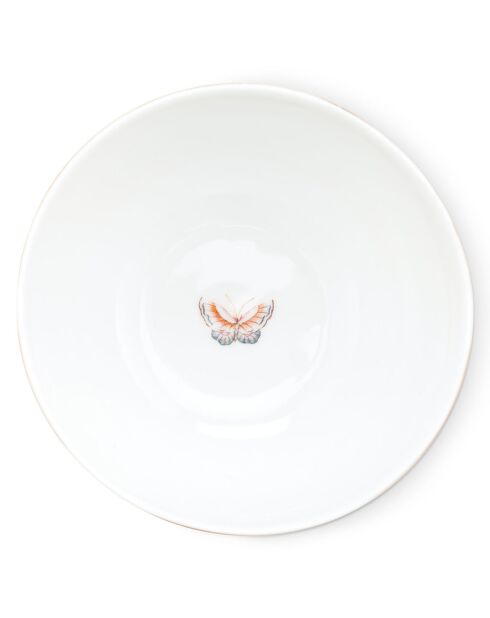 6 Bols en Porcelaine Blushing Birds rouges - D.9.5 cm