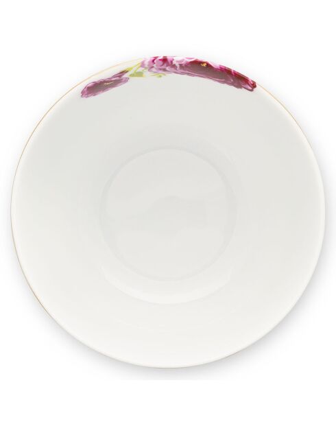 6 Early Bird porseleinen schalen met blauwe bloemen - D.12 cm