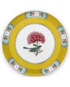Mini Plat à gâteau en Porcelaine Blushing Birds jaune - 21.5 cm