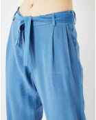 Pantalon fluide Cado bleu