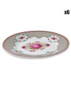 6 platos para pan de porcelana color beige Early Bird, diámetro 17,4 cm