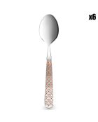6 kaki bloemenlepels - 19,8 cm