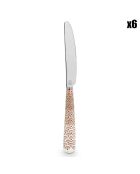 6 Couteaux Floral kaki - 21.6 cm